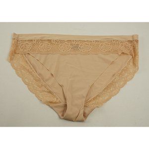 Blake & Co. Micro Lace Trim Bikini Panties Nylon Spandex Blend Floral 3X Plus